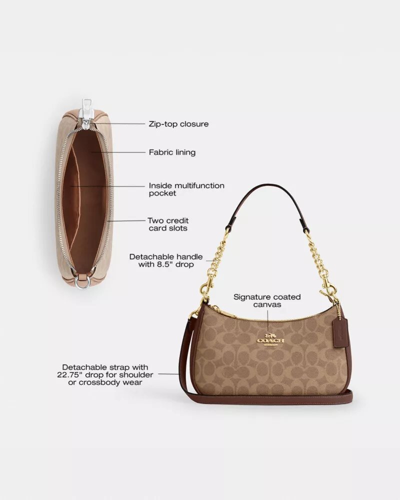 Teri Shoulder Bag in Signature Canvas