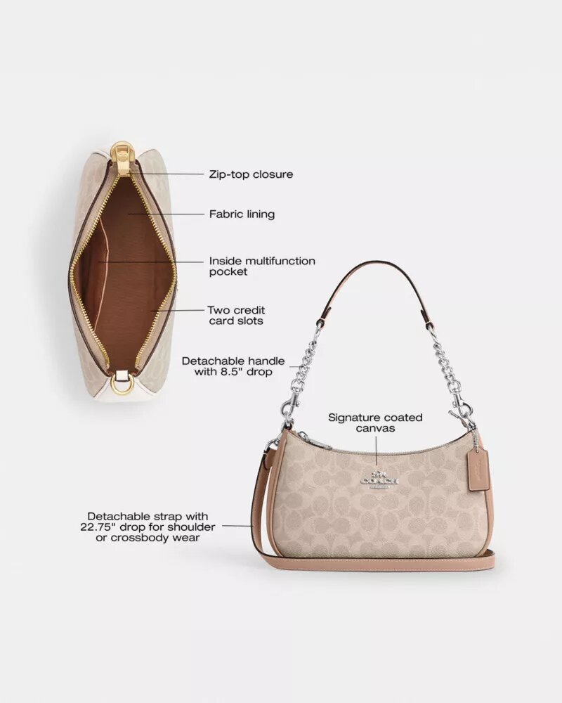 Teri Shoulder Bag in Signature Canvas