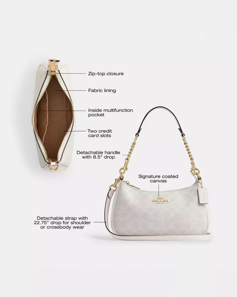 Teri Shoulder Bag in Signature Canvas