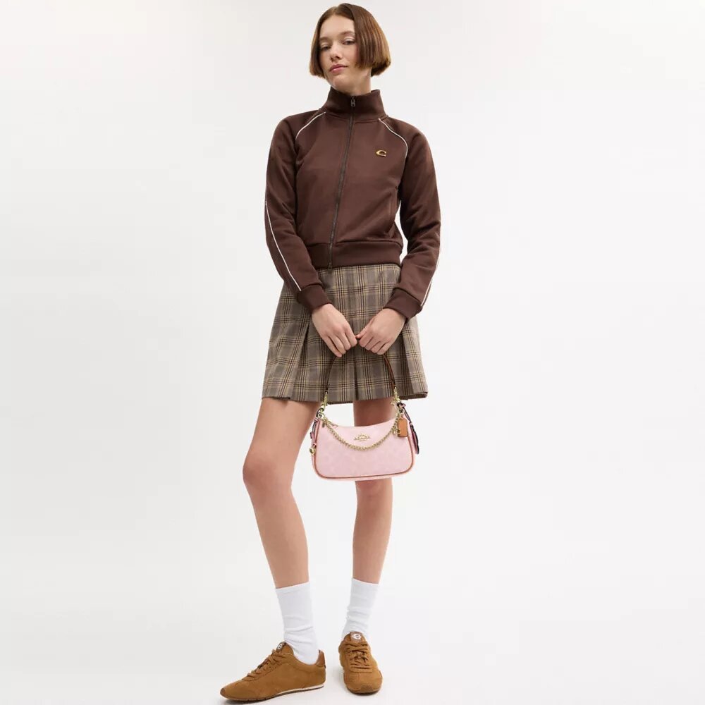 Teri Shoulder Bag in Signature Canvas with Charms