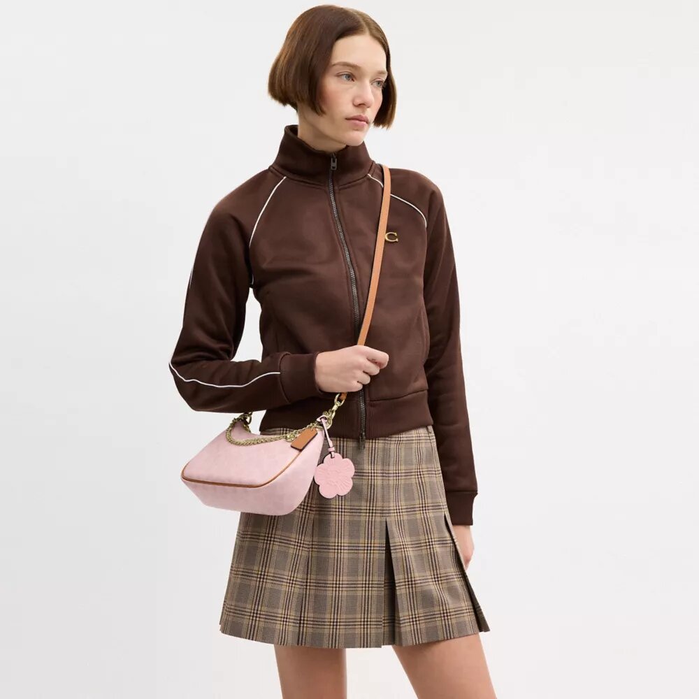 Teri Shoulder Bag in Signature Canvas with Charms