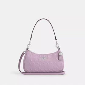 Teri Shoulder Bag in Signature Leather with Heart Charm