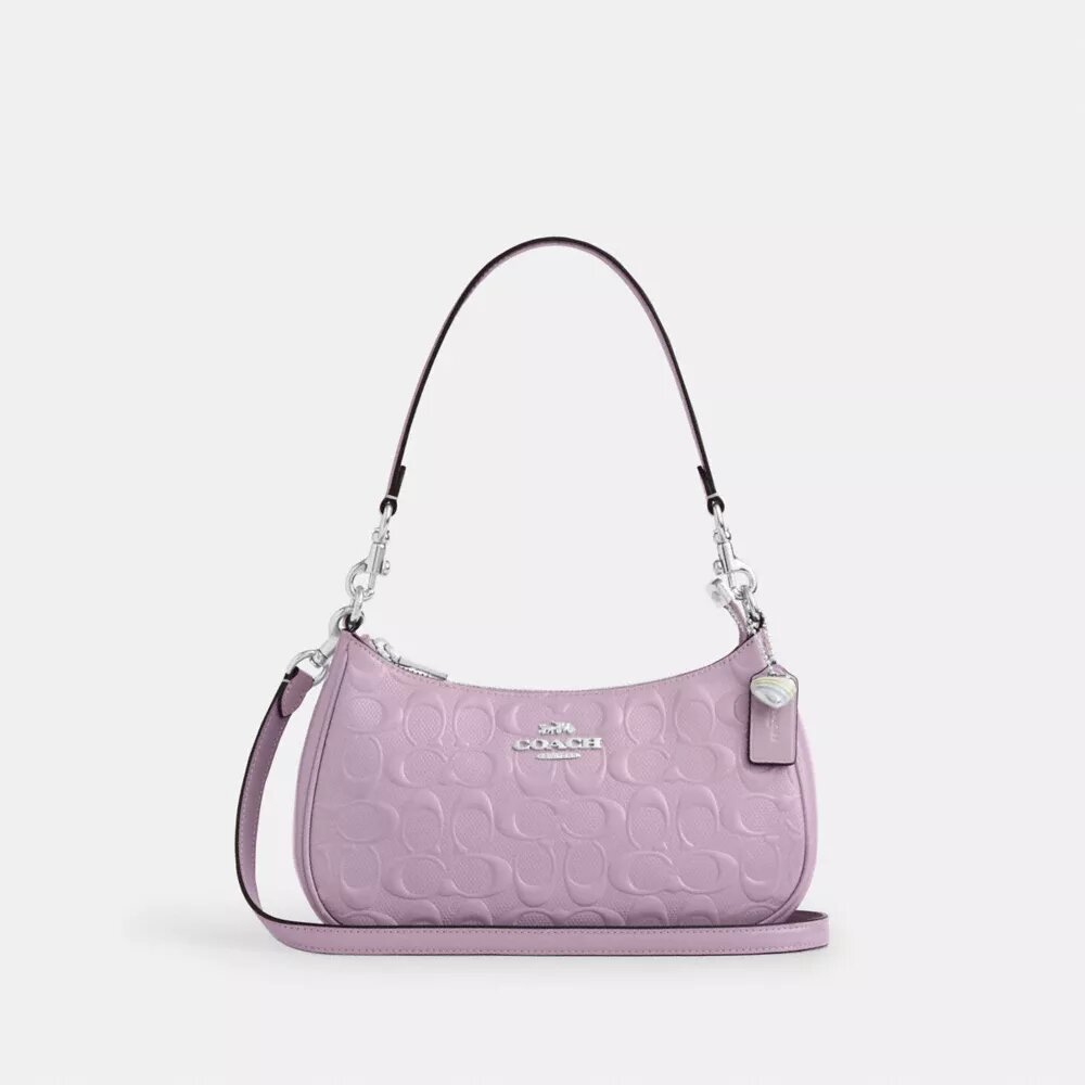 Teri Shoulder Bag in Signature Leather with Heart Charm