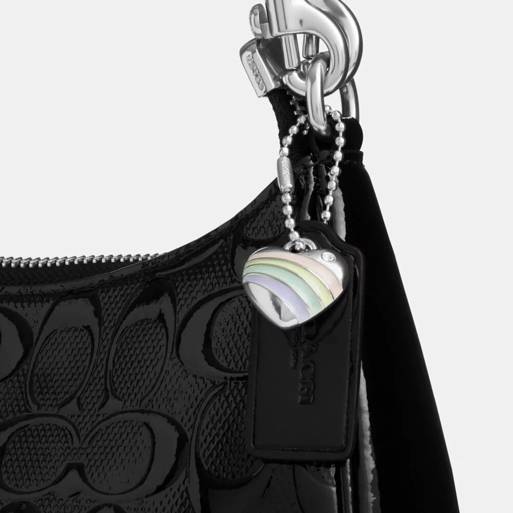 Teri Shoulder Bag in Signature Leather with Heart Charm