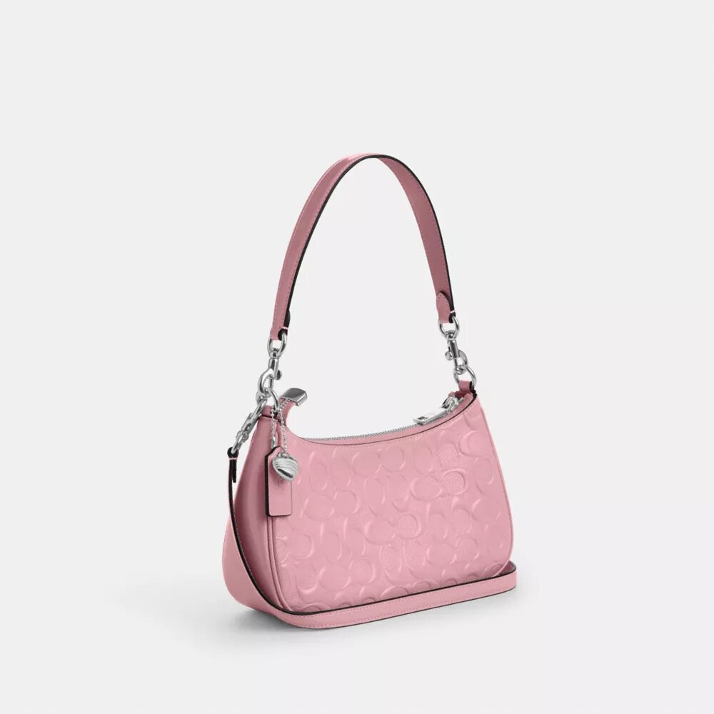 Teri Shoulder Bag in Signature Leather with Heart Charm