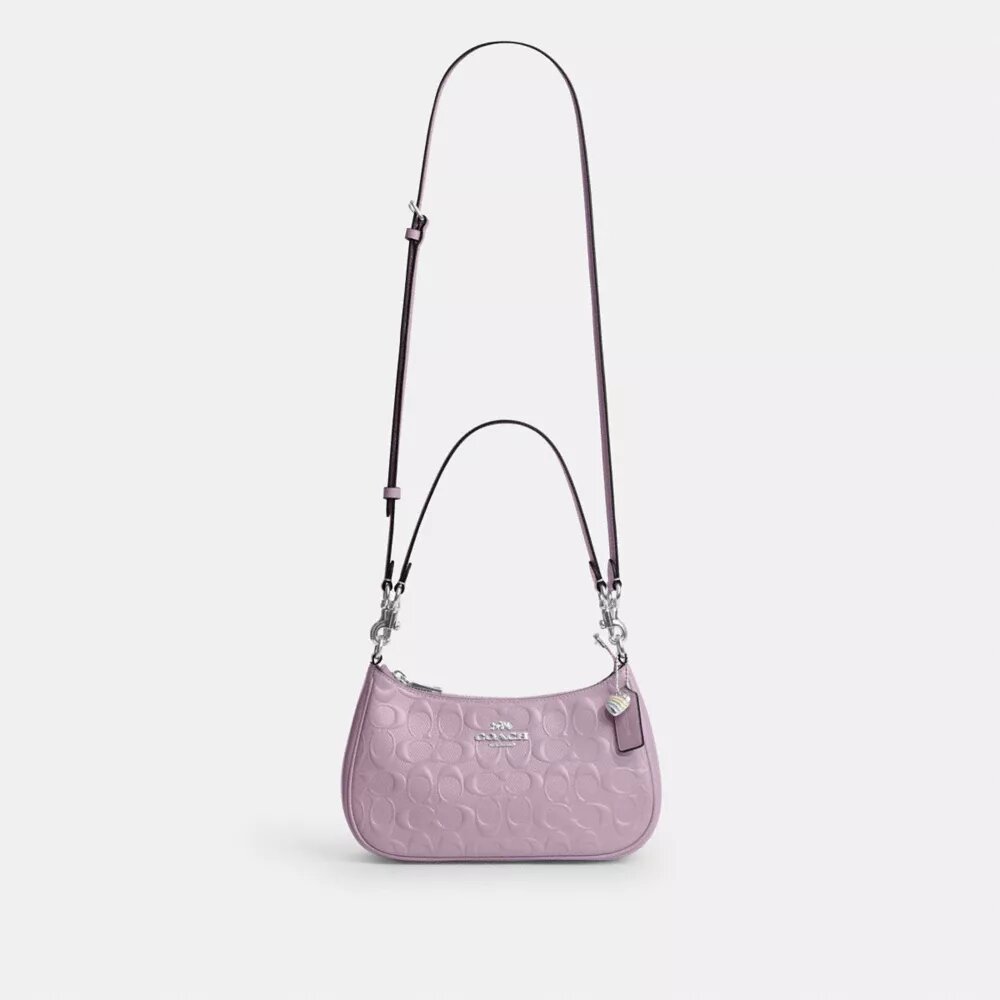 Teri Shoulder Bag in Signature Leather with Heart Charm
