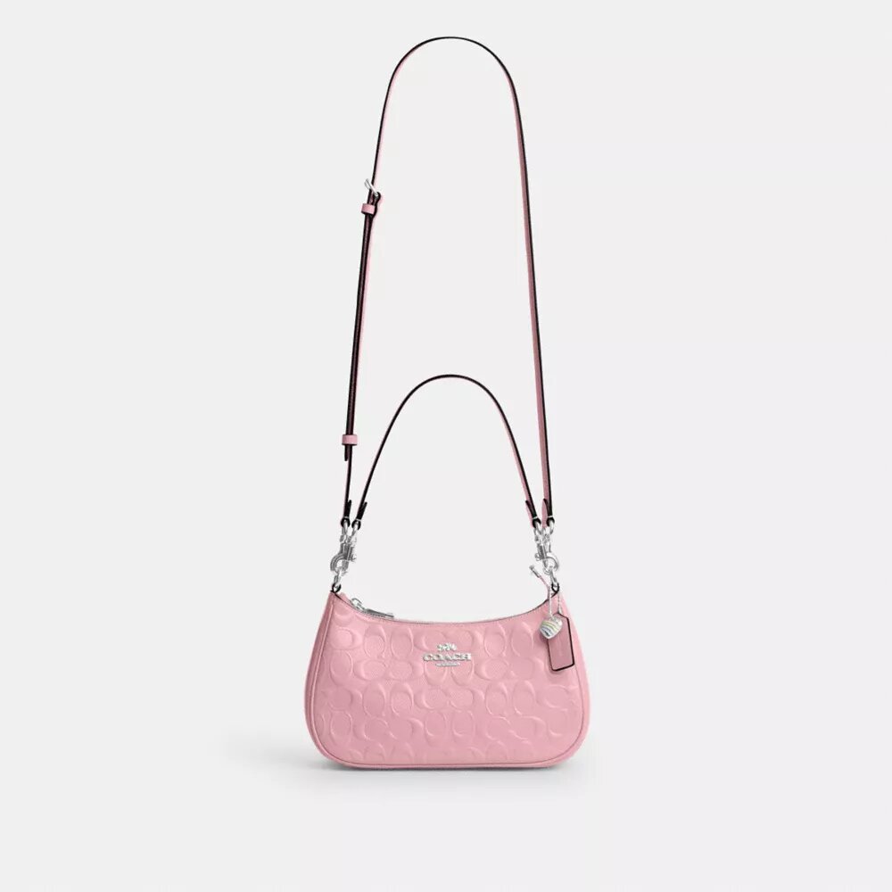 Teri Shoulder Bag in Signature Leather with Heart Charm