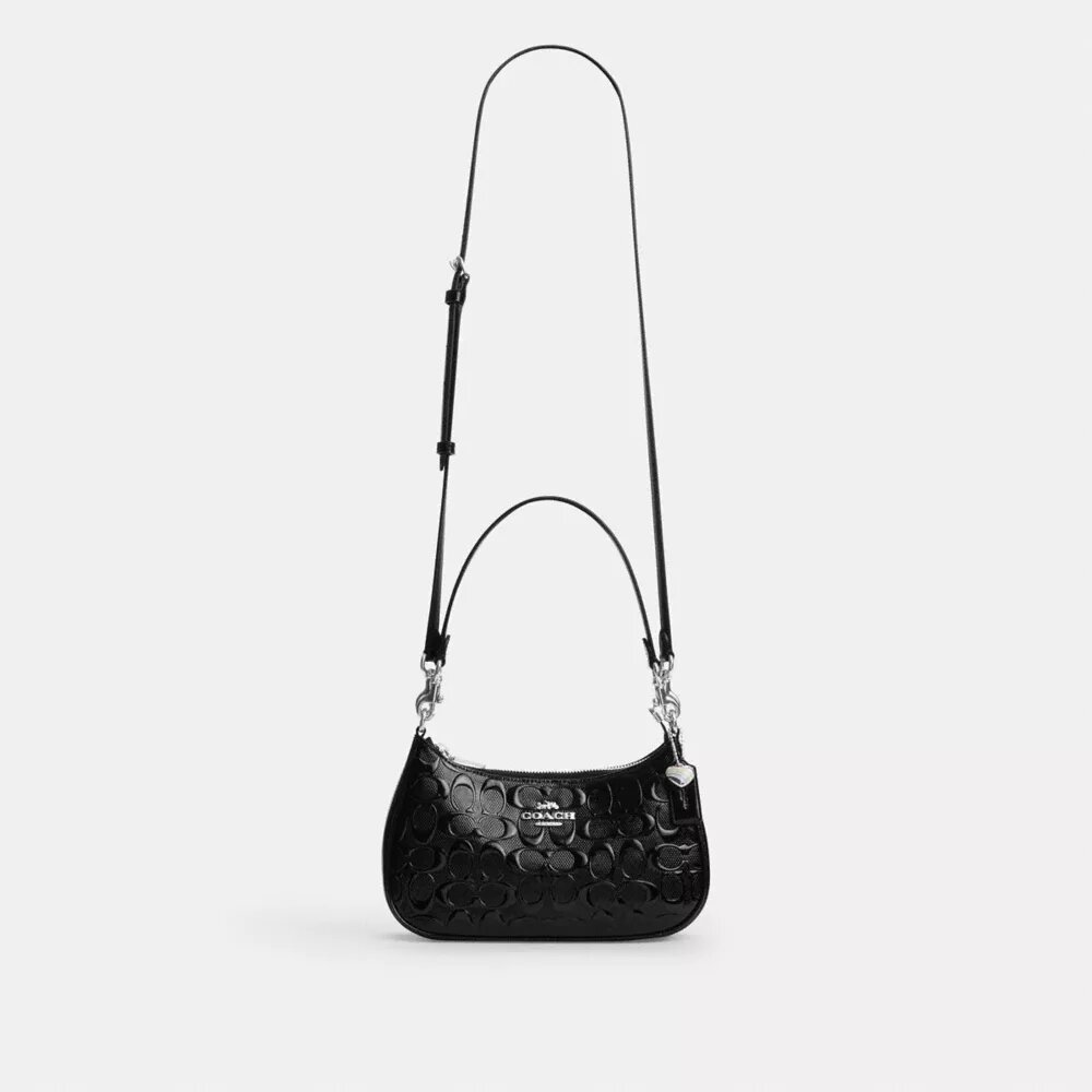 Teri Shoulder Bag in Signature Leather with Heart Charm