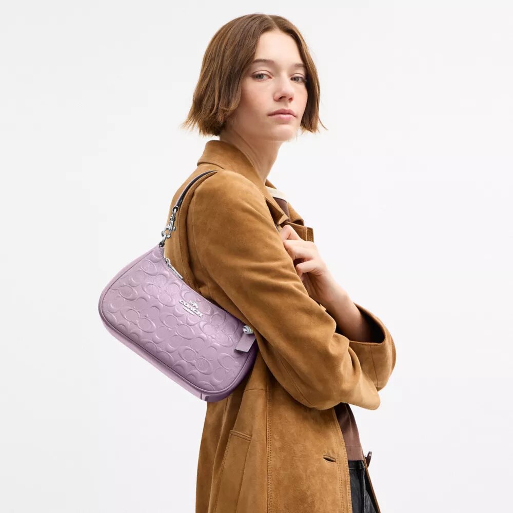 Teri Shoulder Bag in Signature Leather with Heart Charm