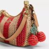 Teri Shoulder Bag with Stripes and Charm