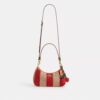 Teri Shoulder Bag with Stripes and Charm