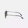 Textured Metal Round Sunglasses