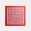 Textured Signature Print Silk Square Scarf