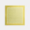 Textured Signature Print Silk Square Scarf