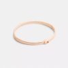 Thin Signature Hinged Bangle