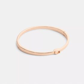 Thin Signature Hinged Bangle