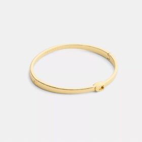 Thin Signature Hinged Bangle