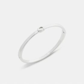 Thin Signature Hinged Bangle
