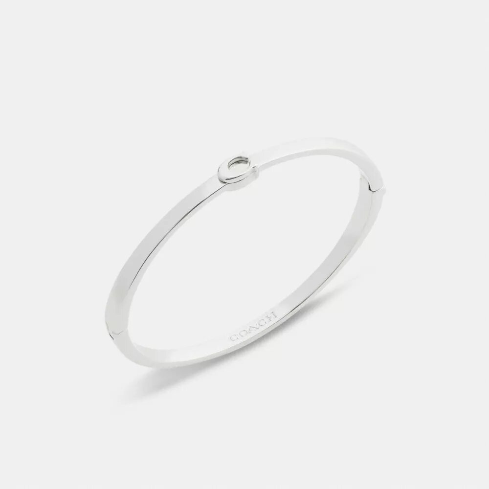 Thin Signature Hinged Bangle