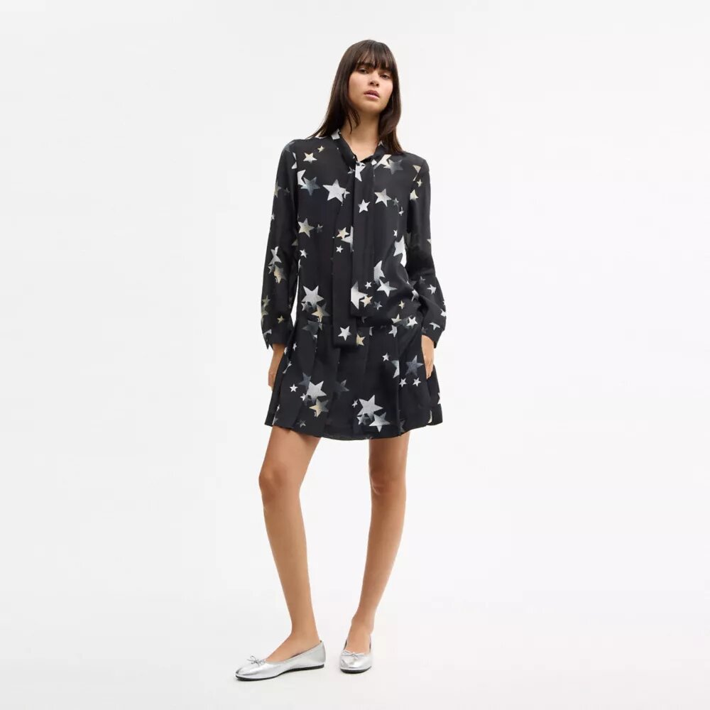 Tie Neck Star Dress