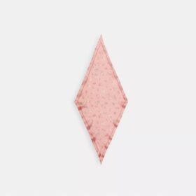 Tossed Floral Print Silk Diamond Scarf