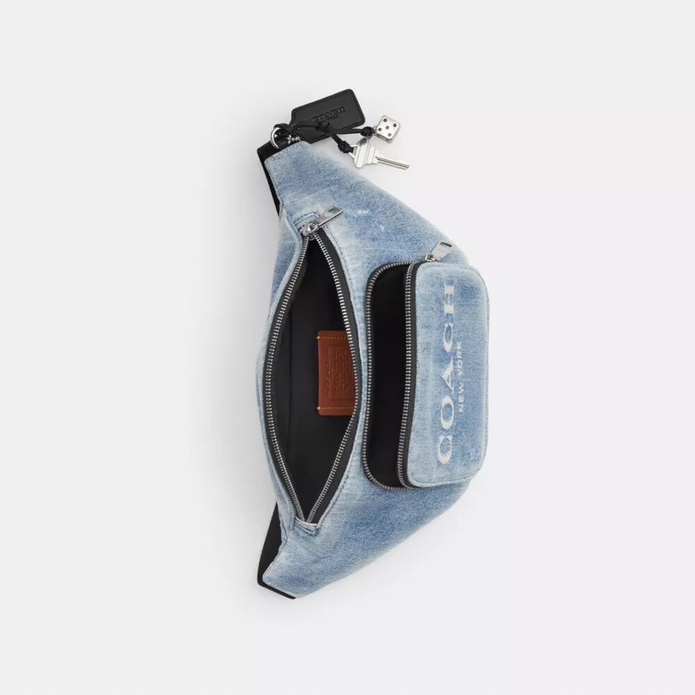 Travis Belt Bag 35 in Loved Denim with Charms