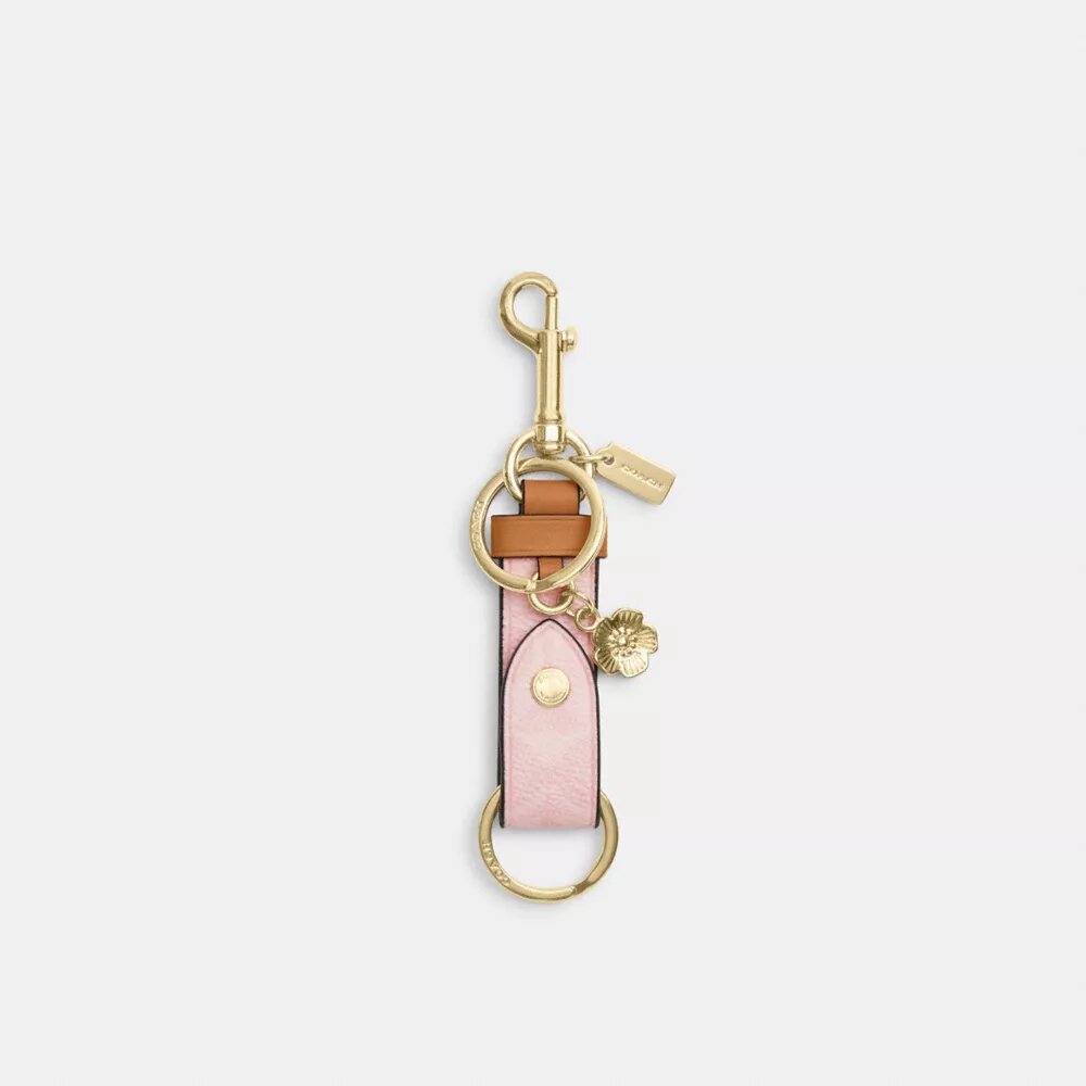 Trigger Snap Bag Charm in Signature Canvas with Heart Charm