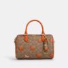 Trigger Snap Bag Charm in Signature Canvas with Orange Print