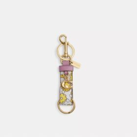 Trigger Snap Bag Charm with Floral Print