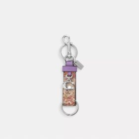Trigger Snap Bag Charm with Floral Print