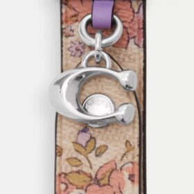 Trigger Snap Bag Charm with Floral Print
