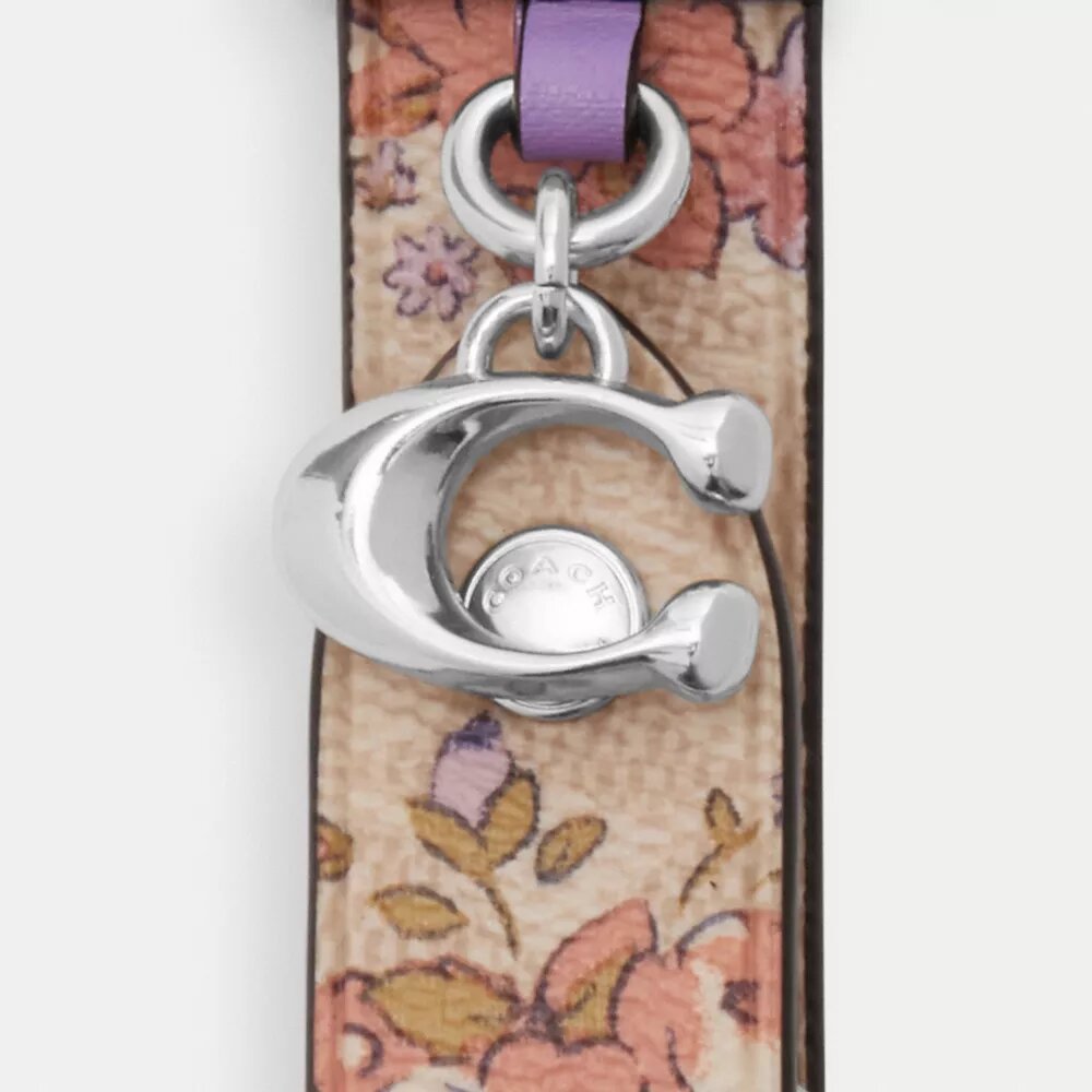 Trigger Snap Bag Charm with Floral Print