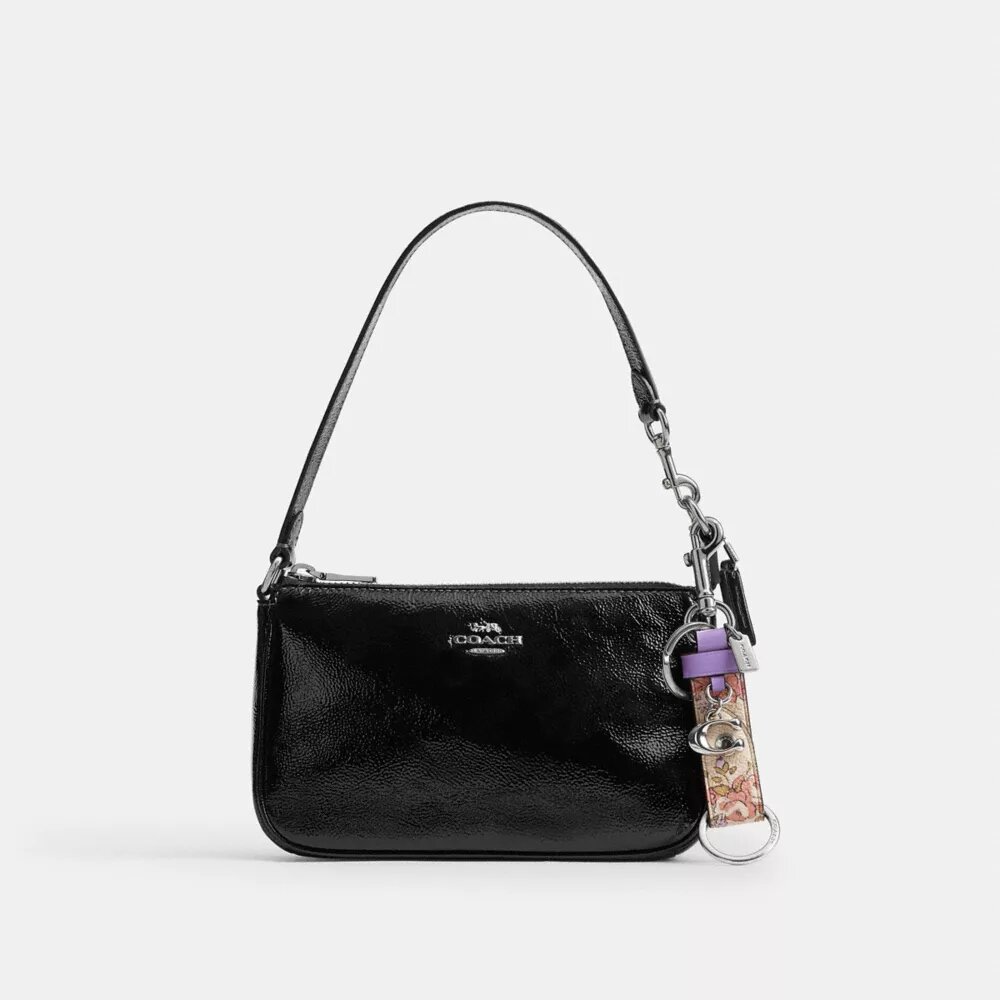 Trigger Snap Bag Charm with Floral Print