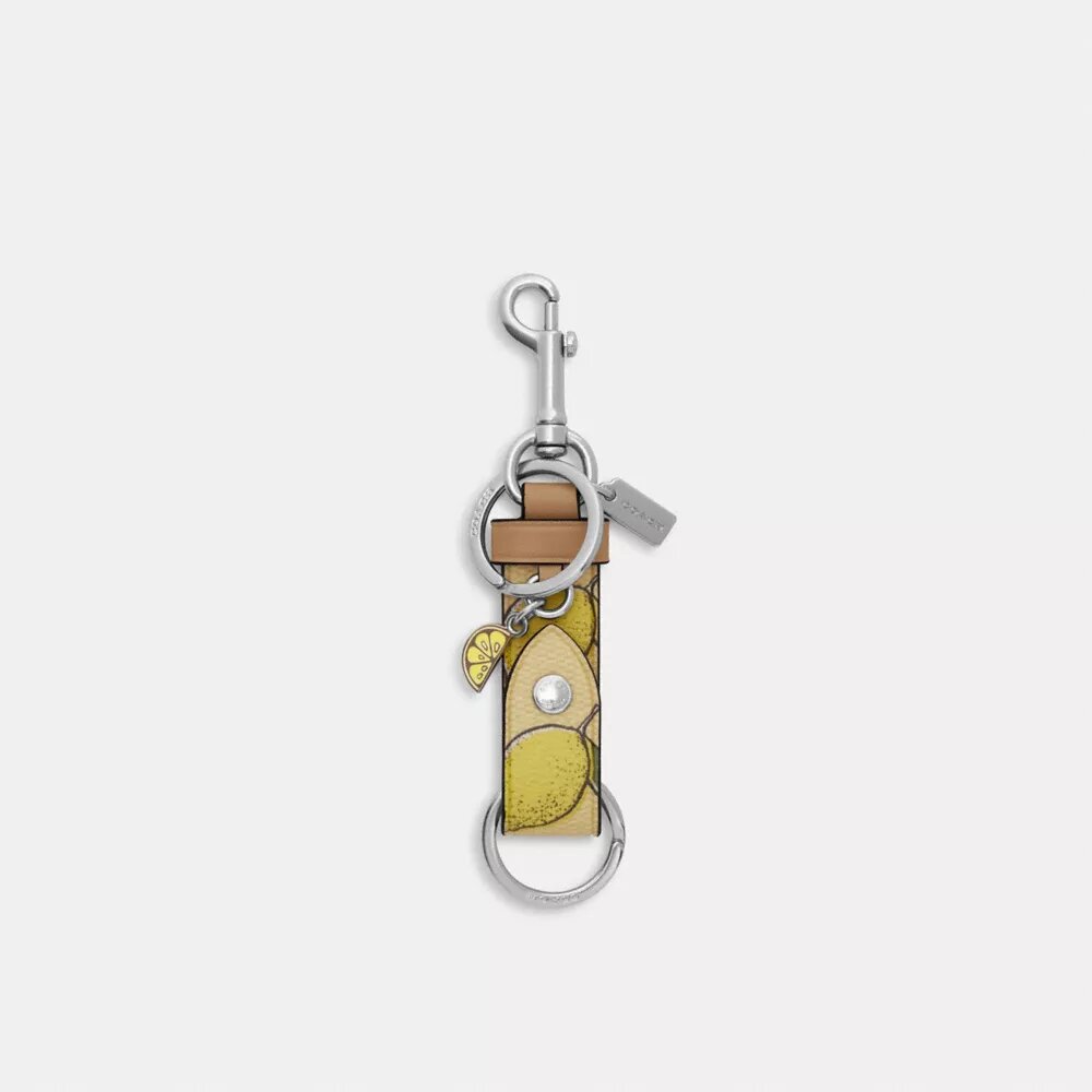 Trigger Snap Bag Charm with Lemon Print