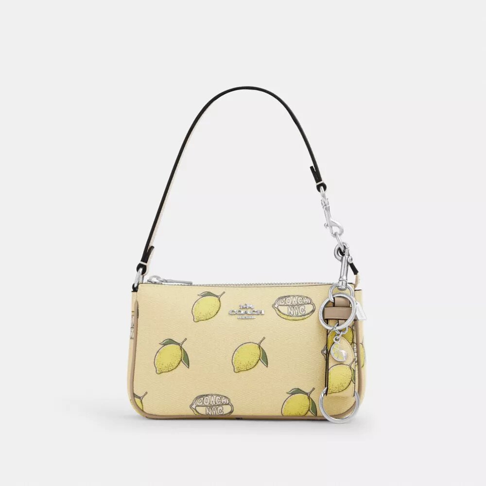 Trigger Snap Bag Charm with Lemon Print