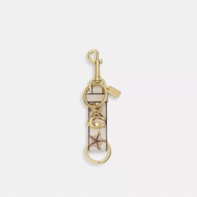 Trigger Snap Bag Charm with Shell Print
