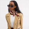 Trompe L'oeil Bag Print Silk Square Scarf