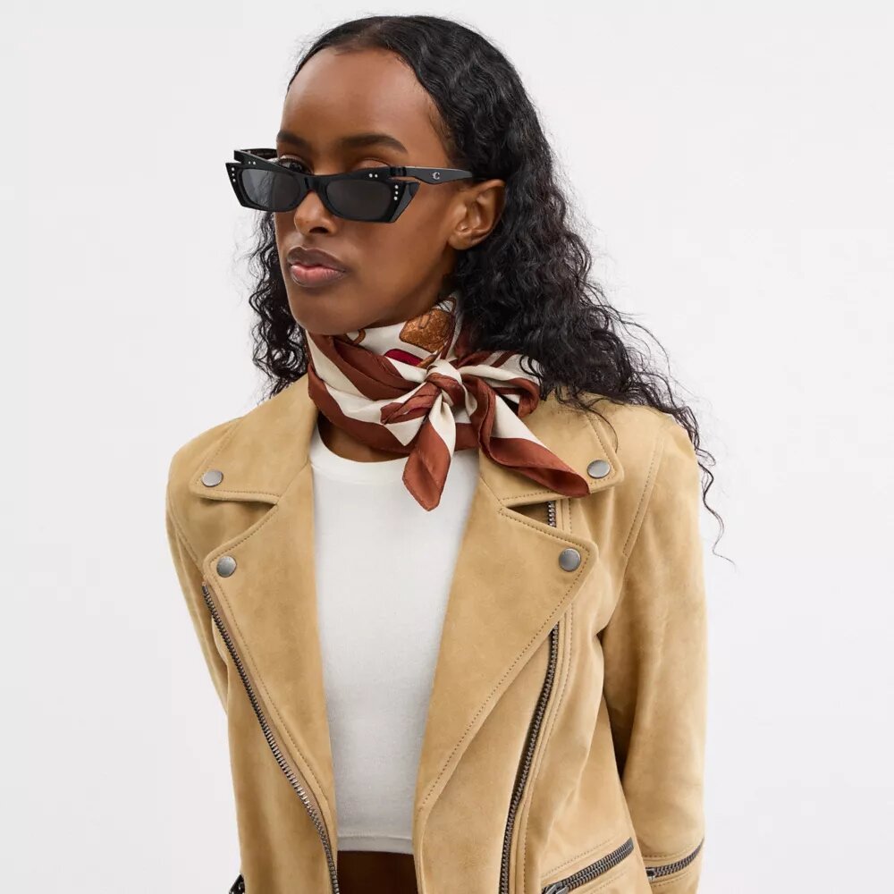Trompe L'oeil Bag Print Silk Square Scarf