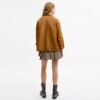 Turnlock Leather Swing Coat