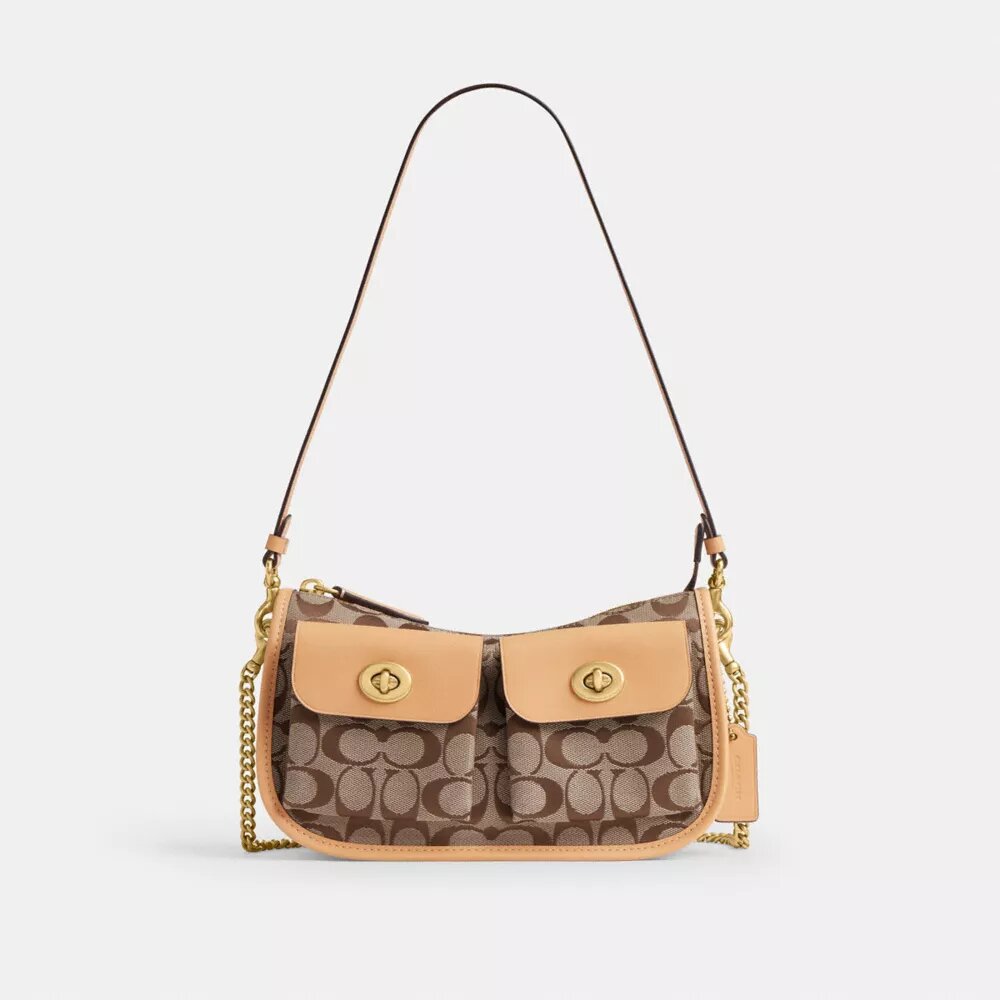 Twin Turnlock Waverly Bag in Signature Jacquard