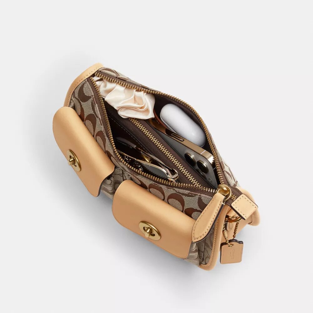 Twin Turnlock Waverly Bag in Signature Jacquard