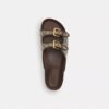 Two Band Buckle Sandal in Signature Jacquard