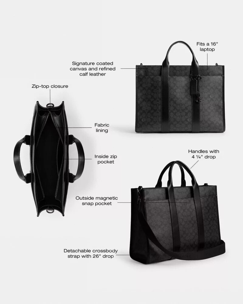 Wesley Tote in Signature Canvas