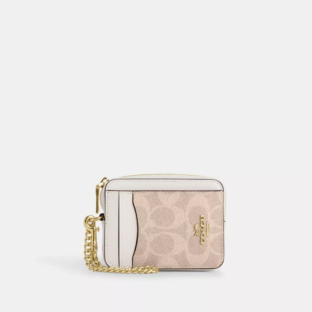 Zip Card Case in Signature Canvas