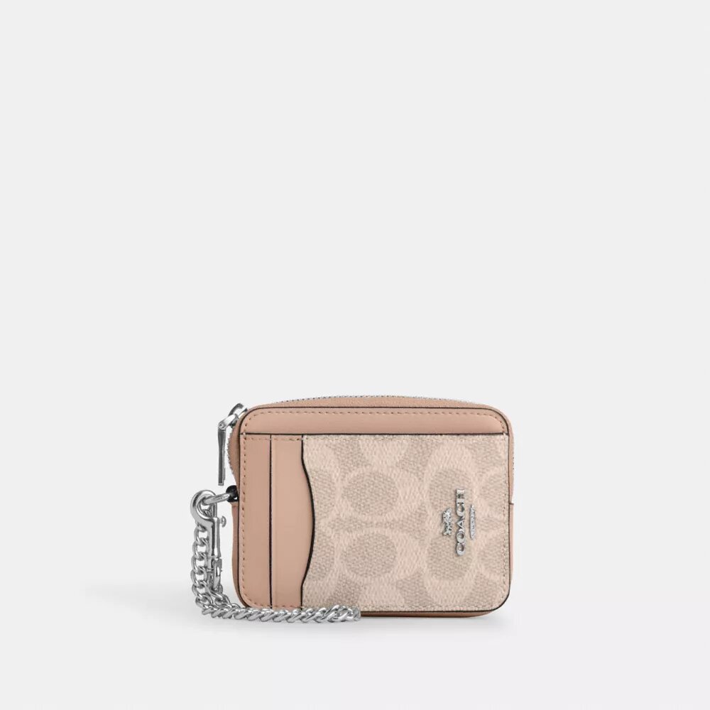 Zip Card Case in Signature Canvas