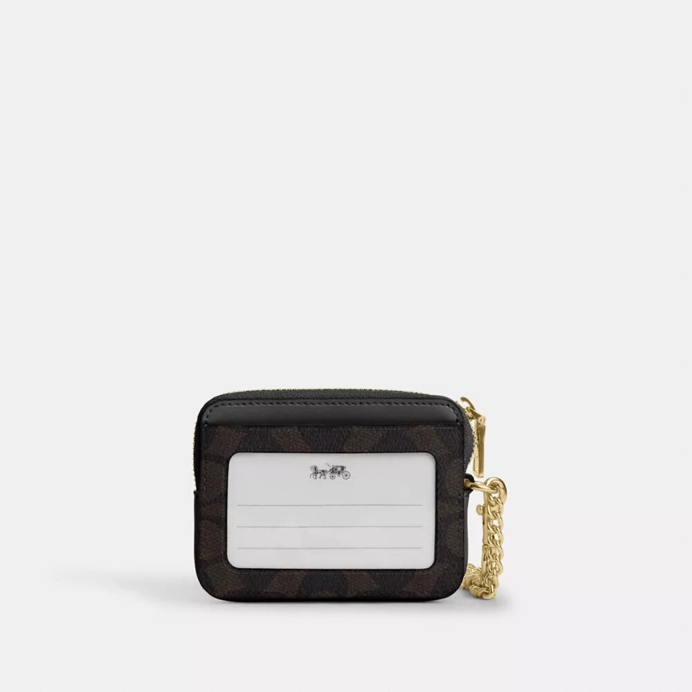 Zip Card Case in Signature Canvas