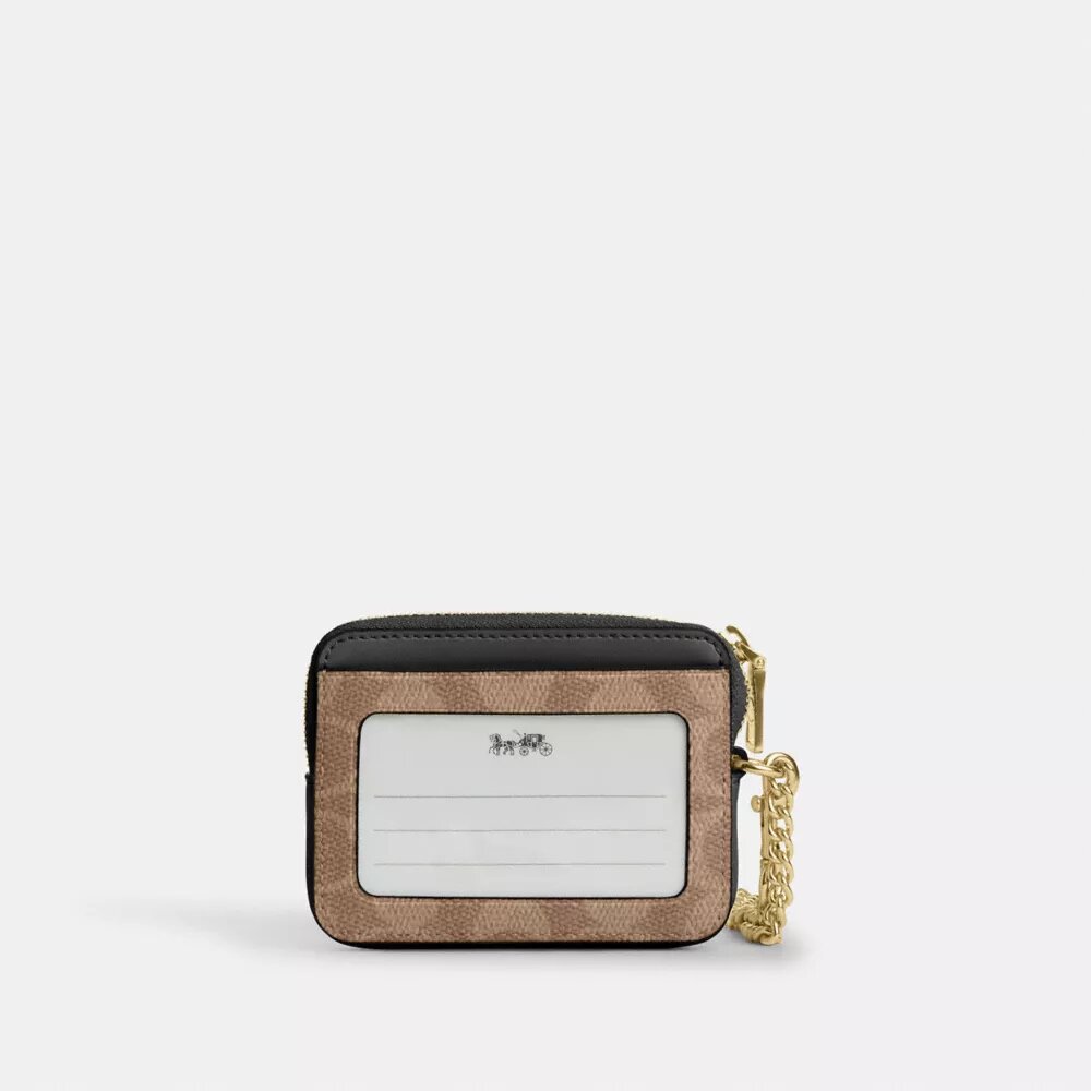 Zip Card Case in Signature Canvas