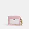 Zip Card Case in Signature Denim with Charm