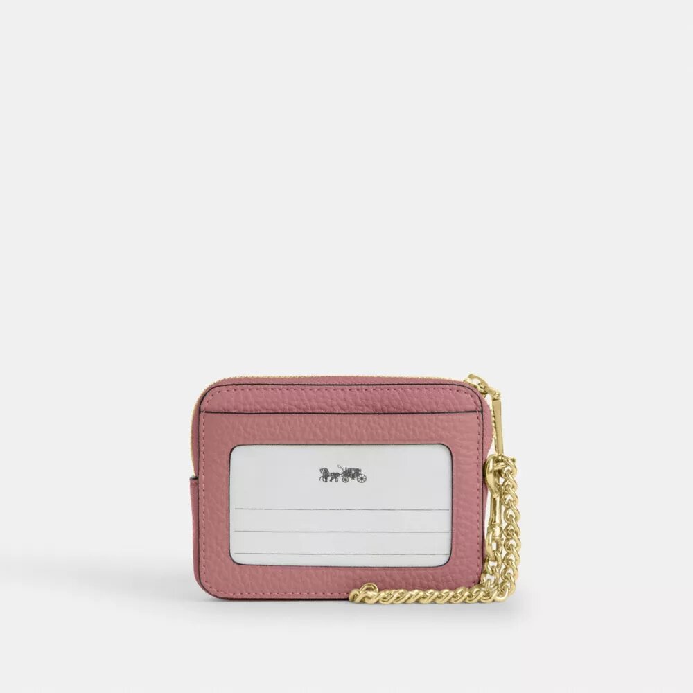 Zip Card Case in Signature Leather
