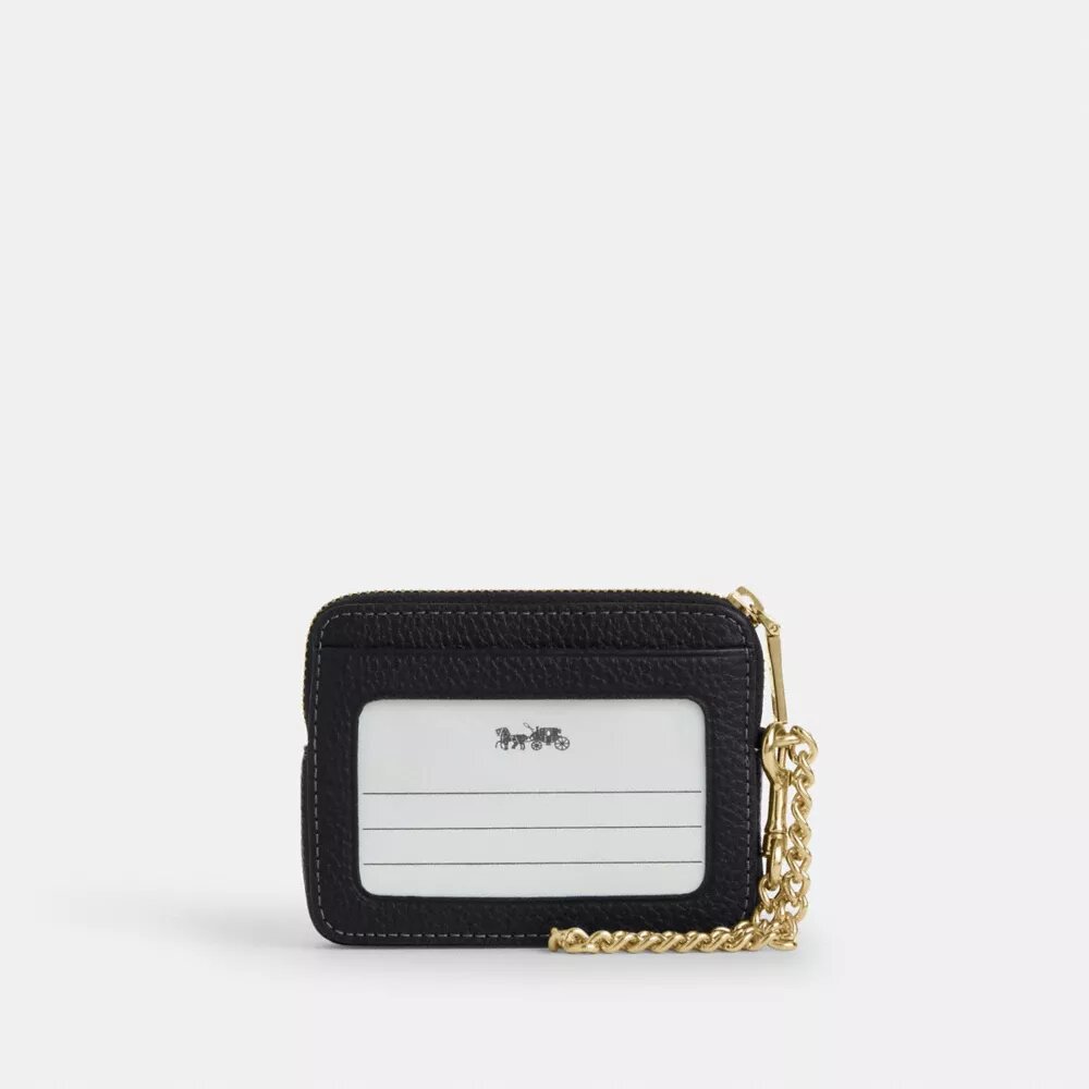 Zip Card Case in Signature Leather